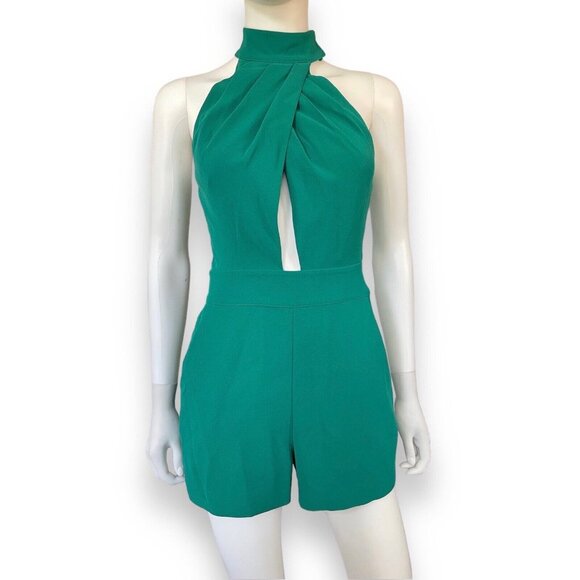 NWT Marciano Los Angeles Women's Romper Green Sleeveless Full Zip Size 2 - Picture 1 of 14